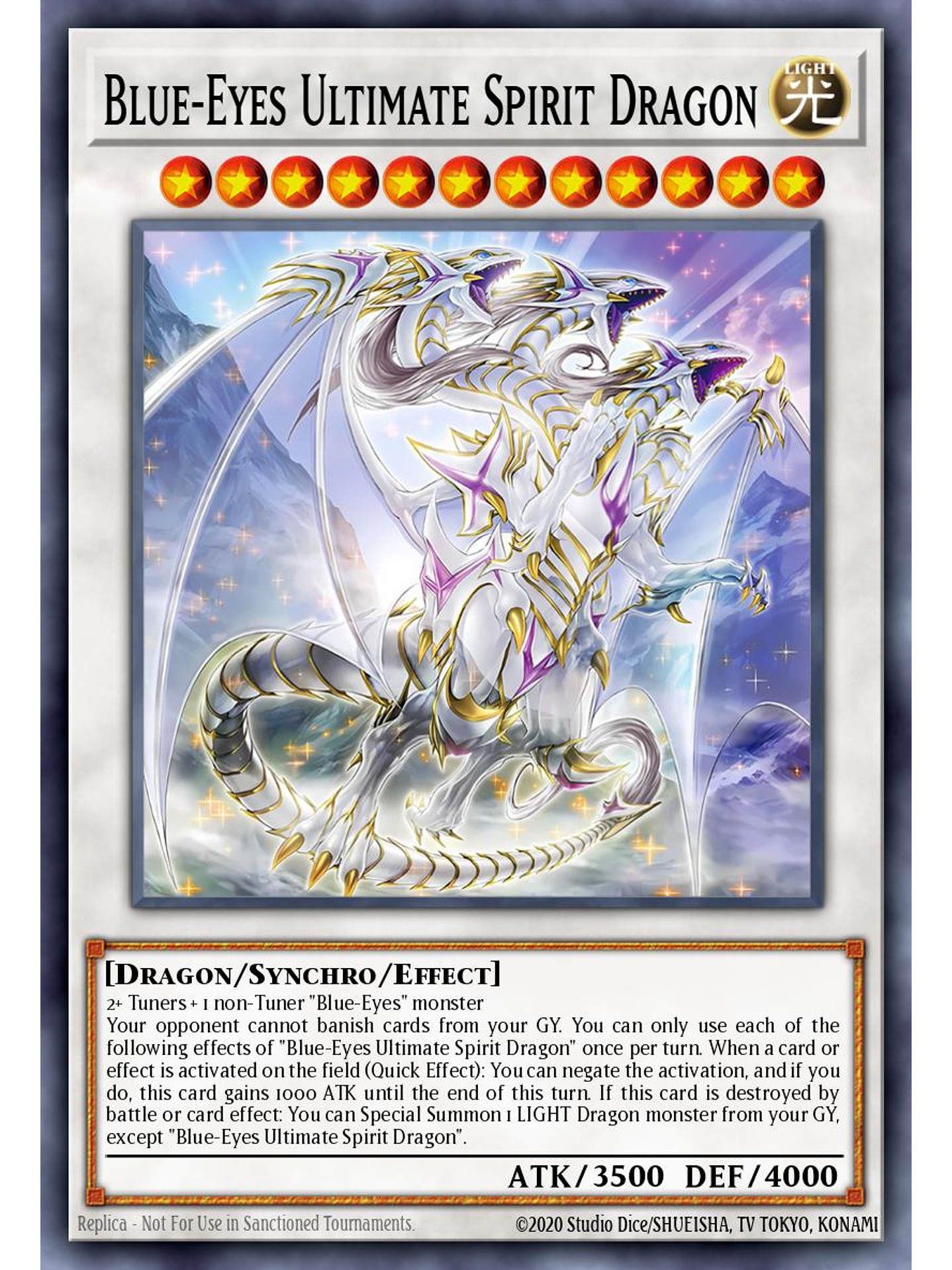 Blue-Eyes Ultimate Spirit Dragon - 25LP-EN020 - Ultra Rare Emblazoned 1