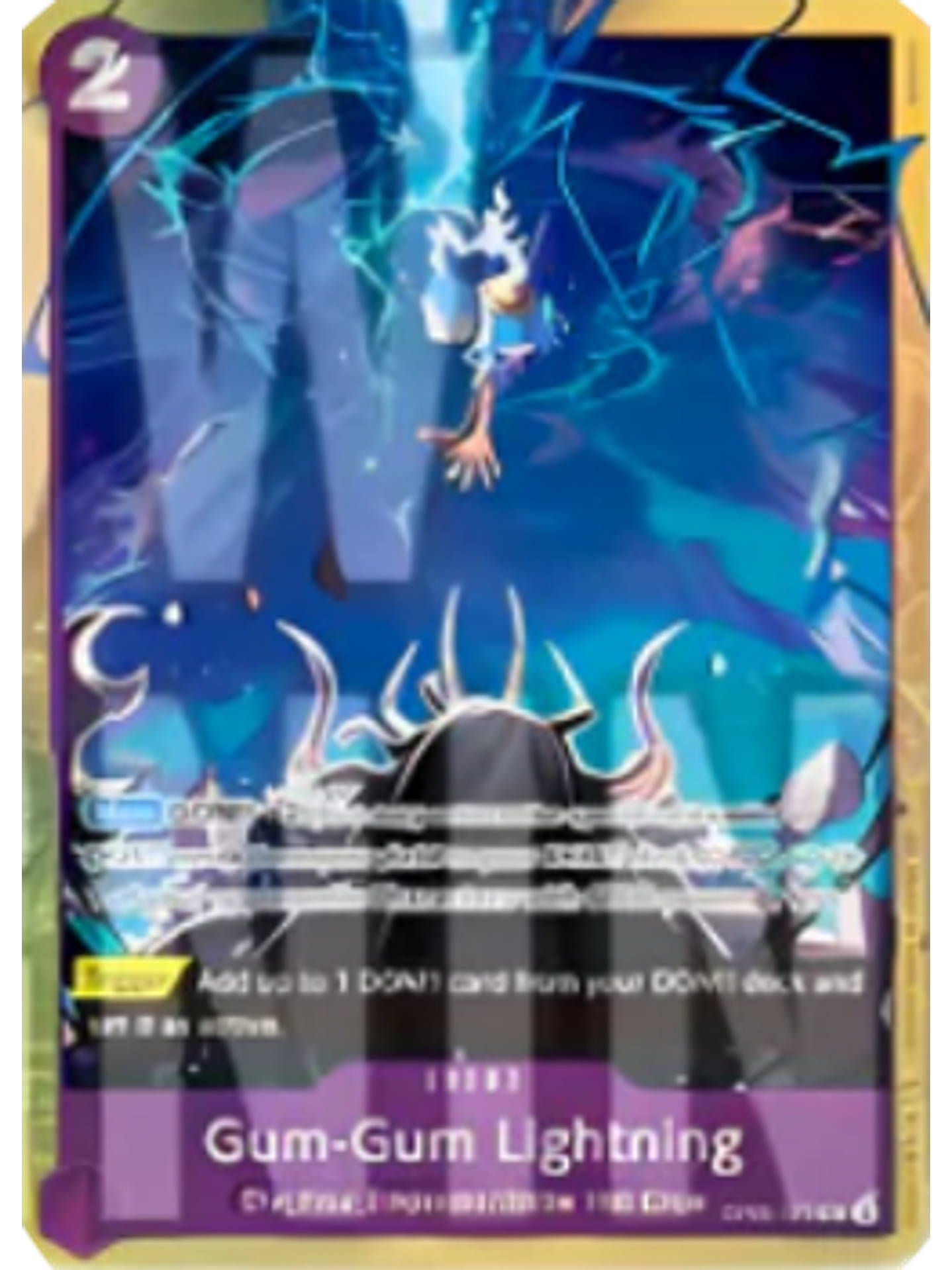 OP09-077 (Alternate Art) Gum-Gum Lightning 1