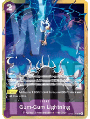 OP09-077 (Alternate Art) Gum-Gum Lightning