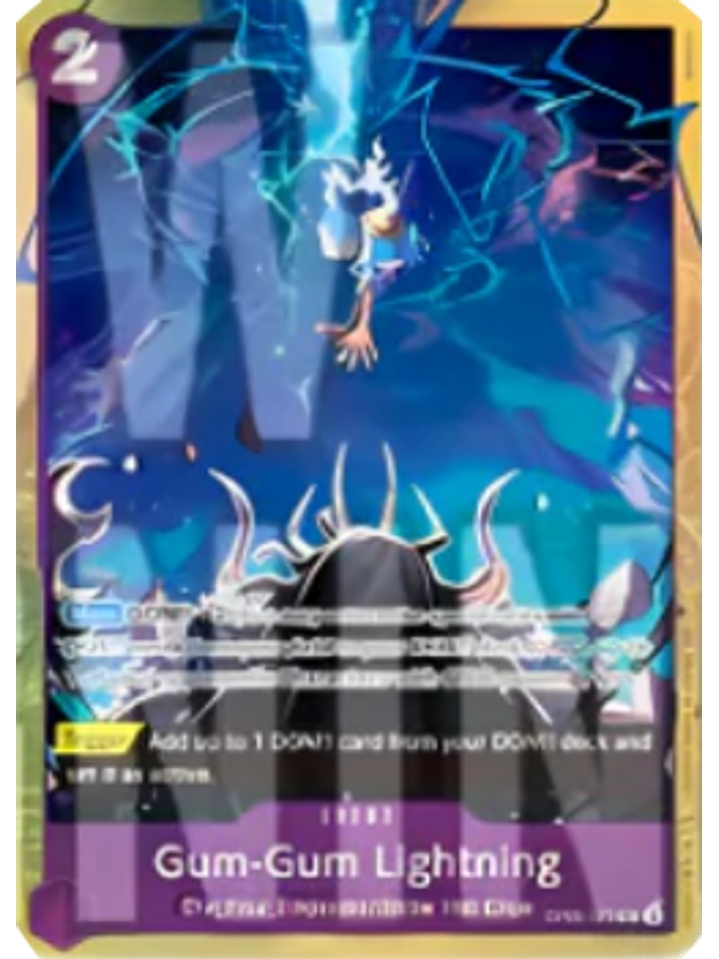 OP09-077 (Alternate Art) Gum-Gum Lightning 1