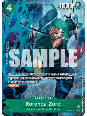 PRB02-006 (Alternate Art) Roronoa Zoro