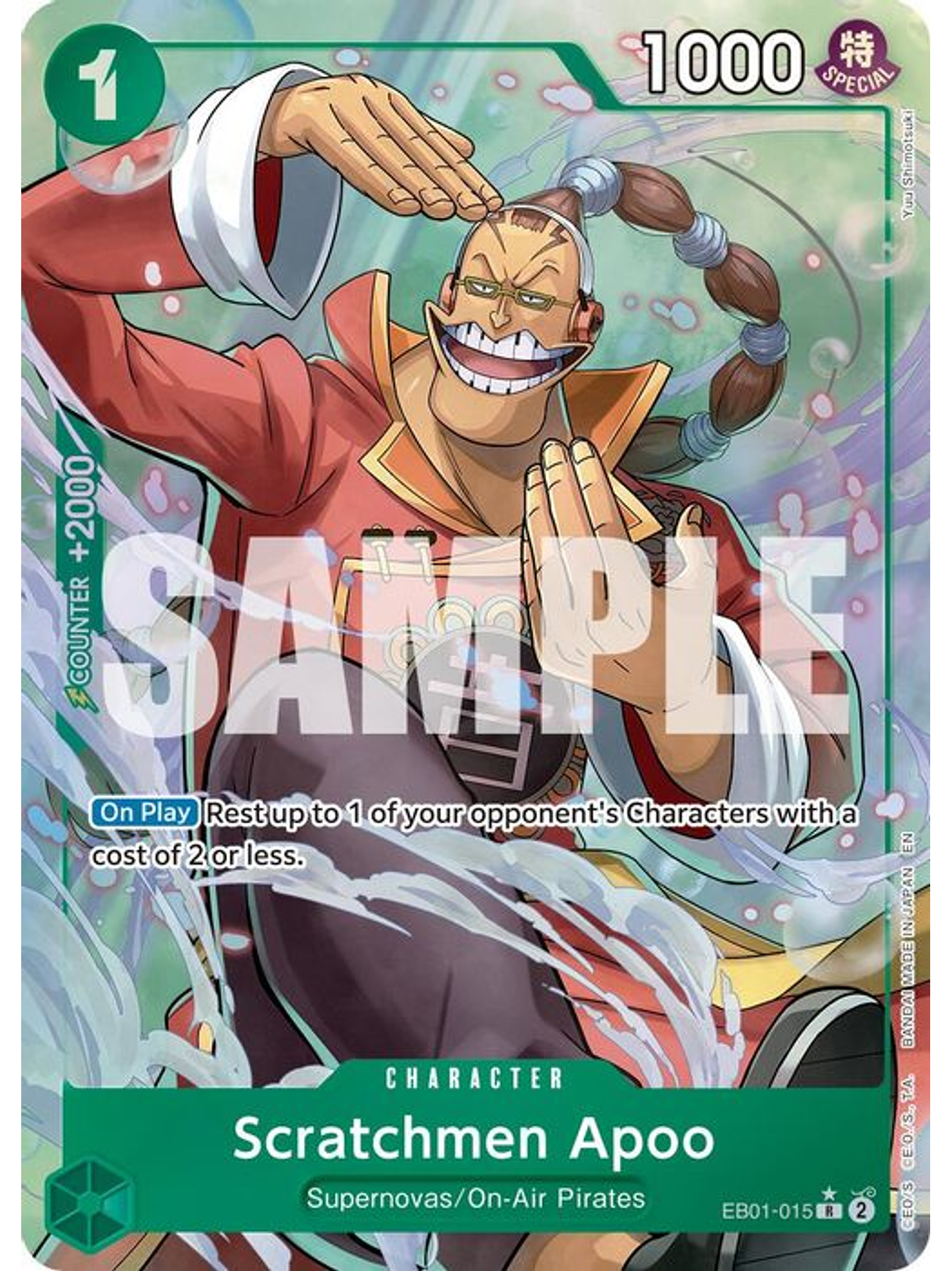 EB01-015 (Alternate Art) Scratchmen Apoo (PRB02) 1