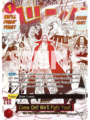 OP09-020 (Alternate Art) Come On!! We'll Fight You!! (Manga) (PRB02)