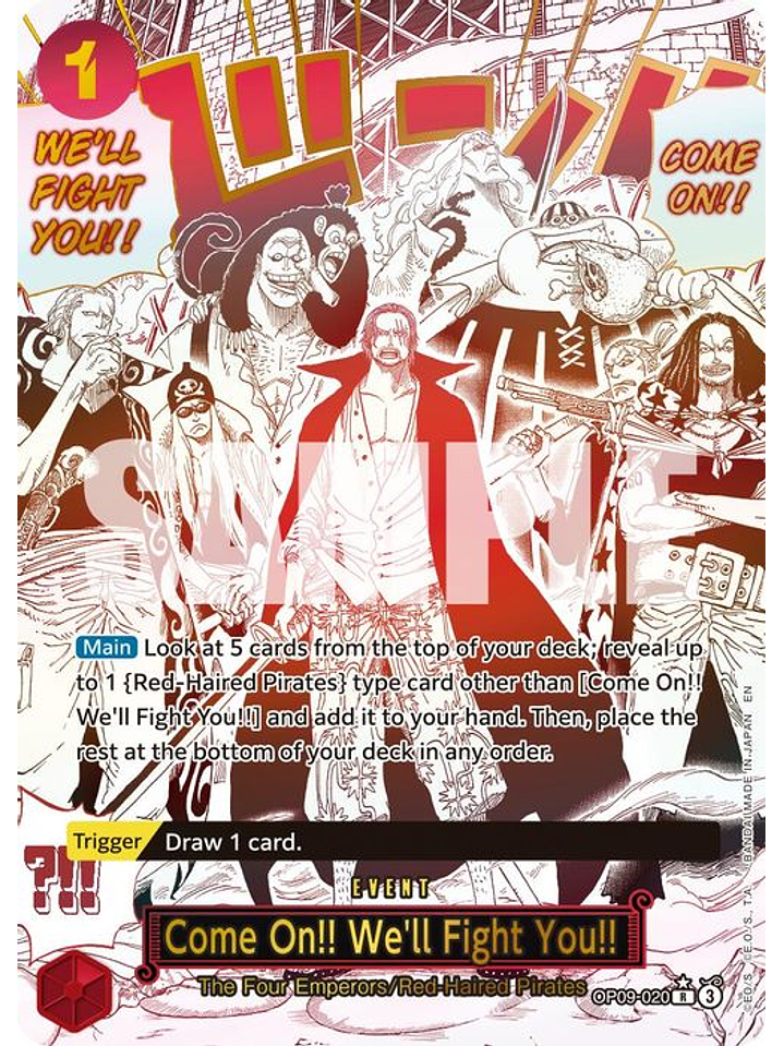 OP09-020 (Alternate Art) Come On!! We'll Fight You!! (Manga) (PRB02) 1