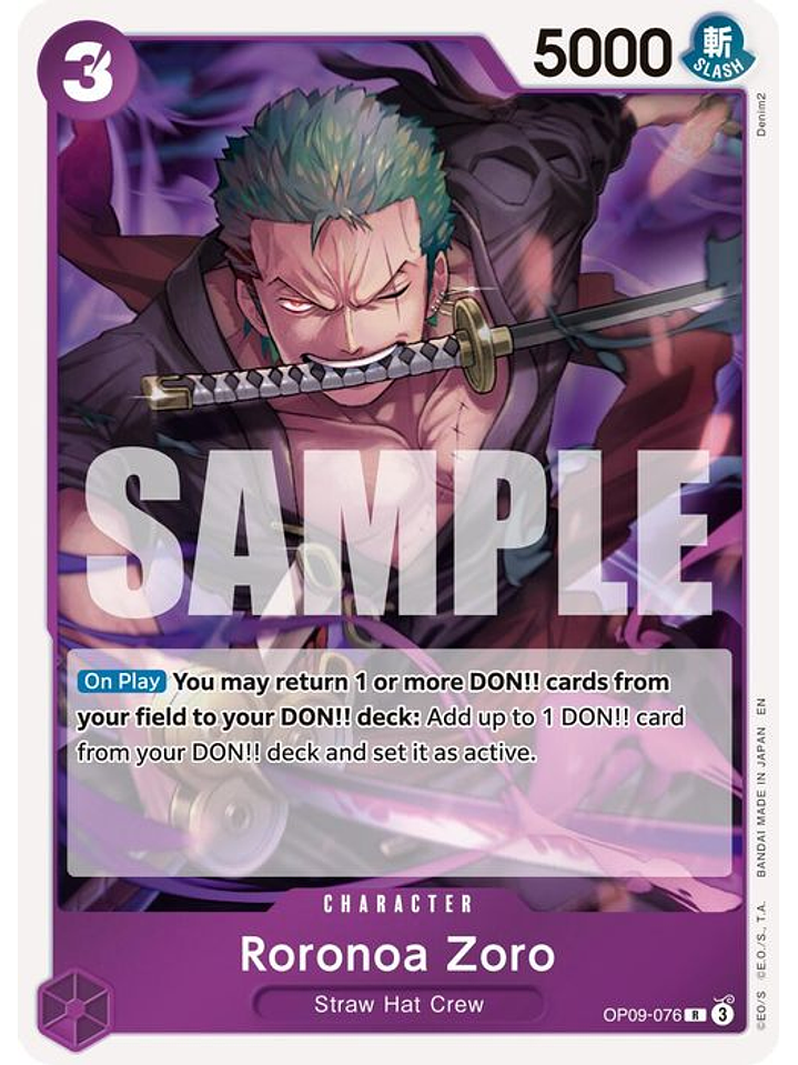 OP09-076 R Roronoa Zoro (PRB02) 1