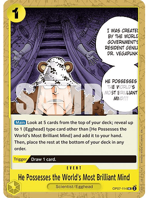 OP07-114 U He Possesses the World's Most Brilliant Mind (PRB02)