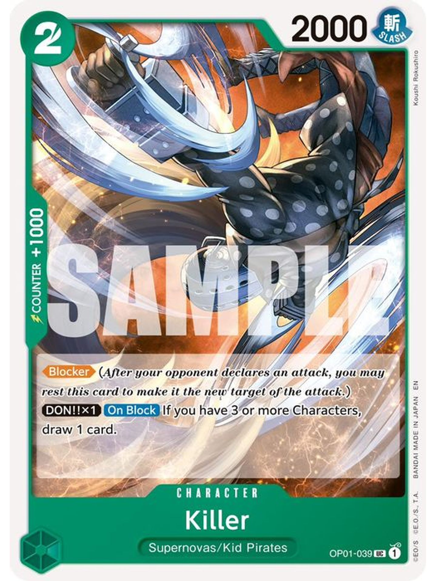 OP01-039 U Killer (PRB02) 1