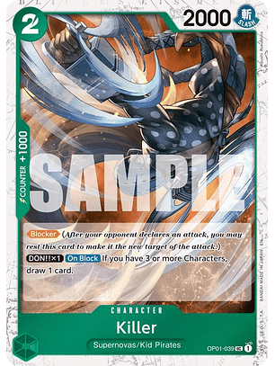 OP01-039 (Foil) Killer (PRB02)
