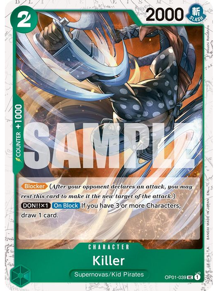 OP01-039 (Foil) Killer (PRB02) 1