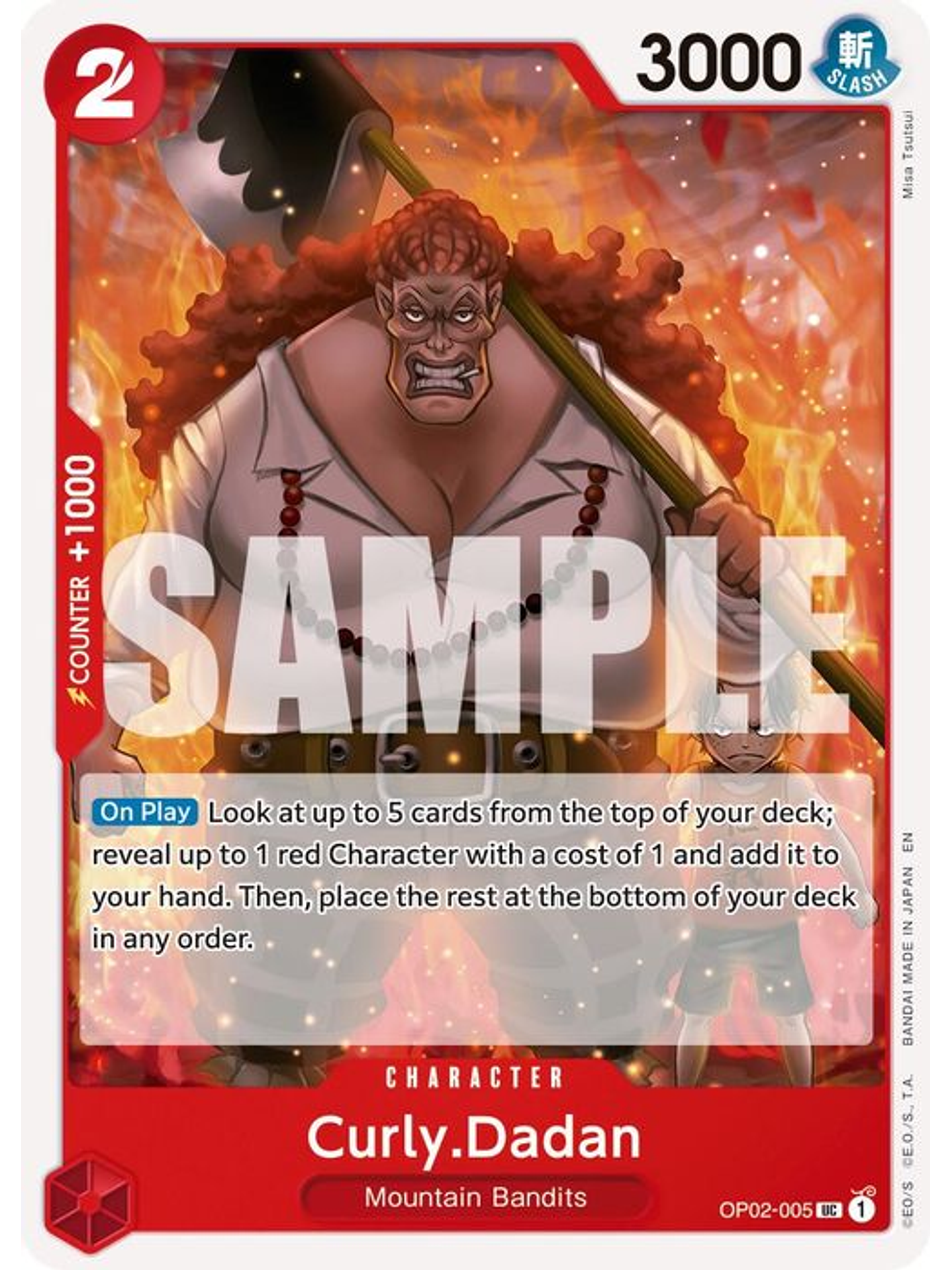 OP02-005 U Curly.Dadan (PRB02) 1