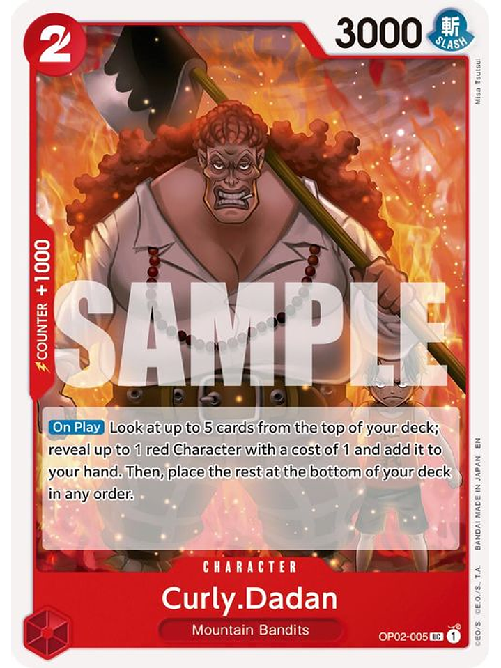 OP02-005 U Curly.Dadan (PRB02) 1