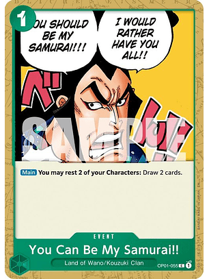 OP01-055 C You Can Be My Samurai!! (PRB02)