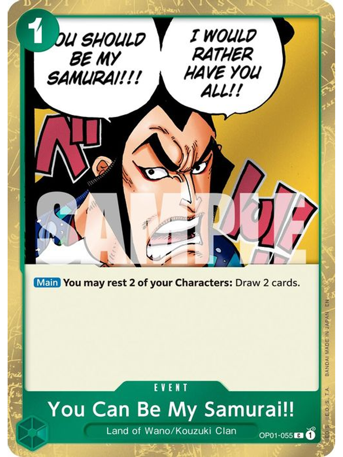 OP01-055 (Foil) You Can Be My Samurai!! (PRB02) 1