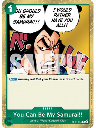 OP01-055 (Foil) You Can Be My Samurai!! (PRB02)