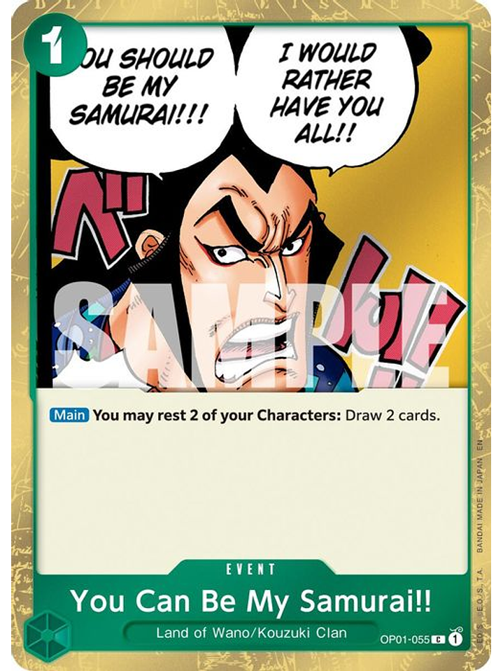 OP01-055 (Foil) You Can Be My Samurai!! (PRB02) 1