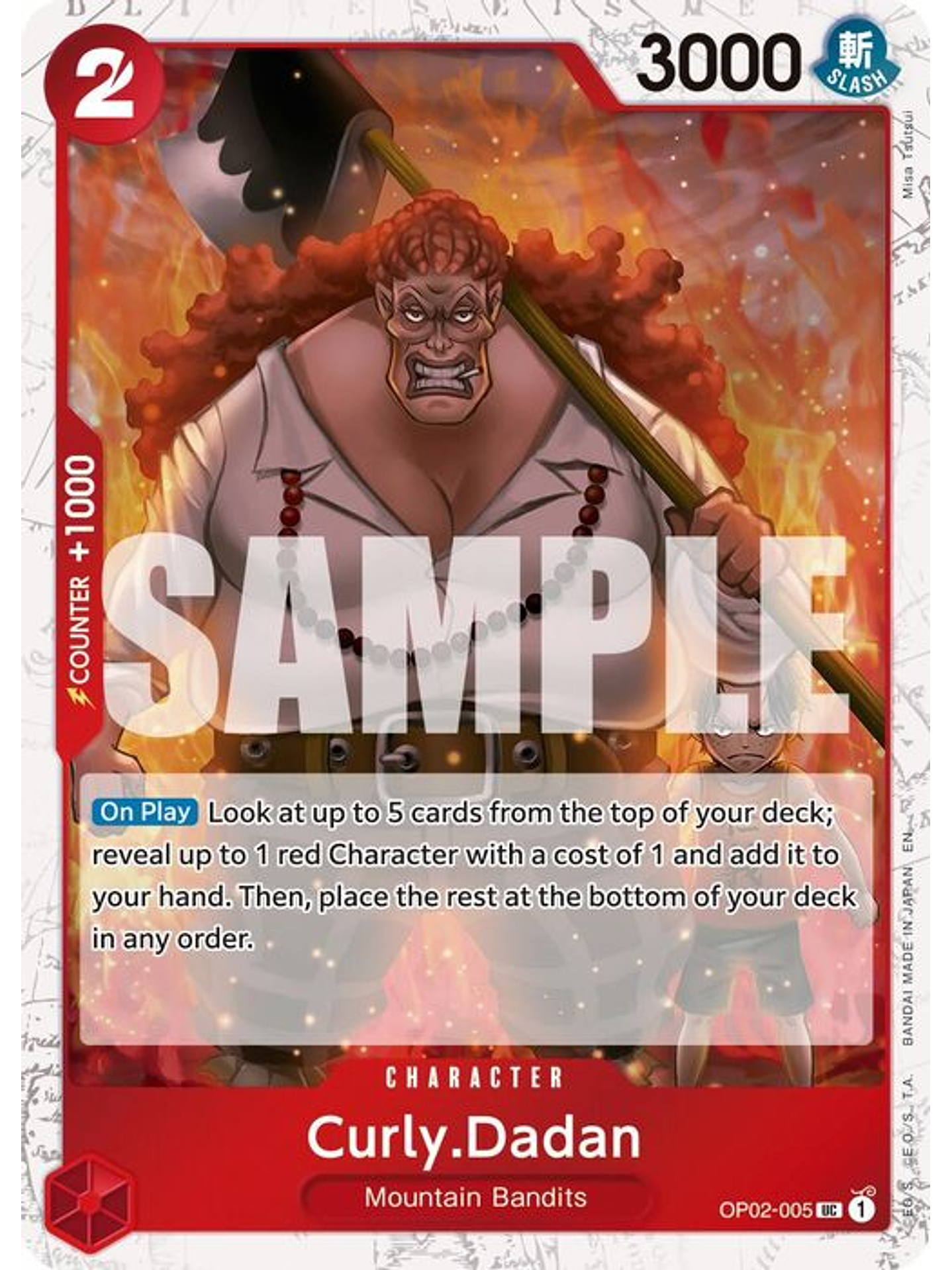 OP02-005 (Foil) Curly.Dadan (PRB02) 1