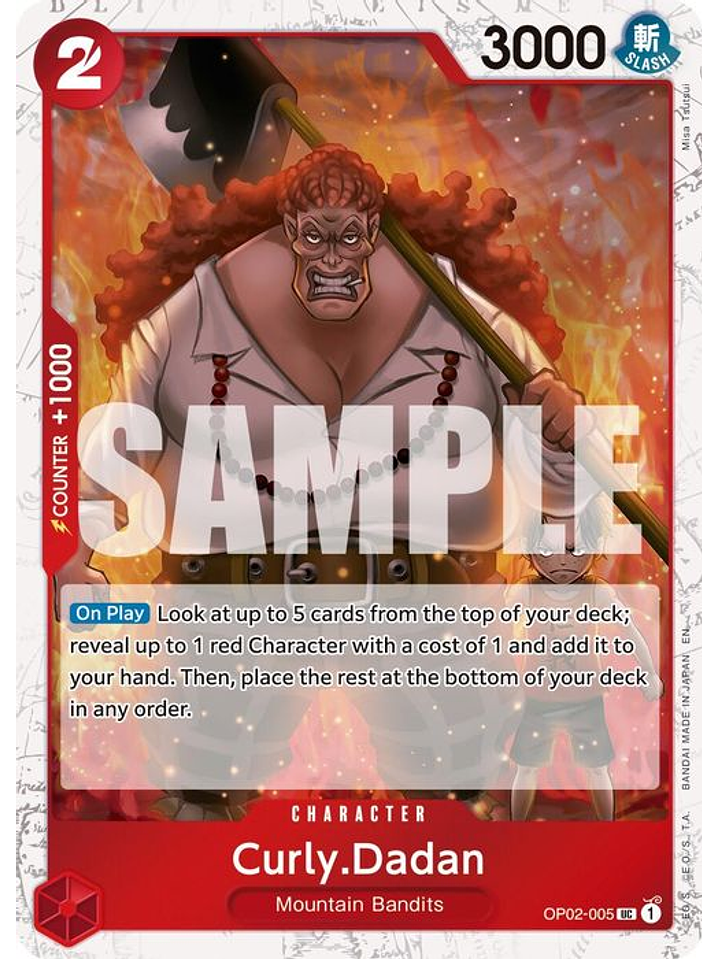 OP02-005 (Foil) Curly.Dadan (PRB02) 1