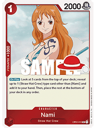 OP01-016 R Nami (Luffy Deck)