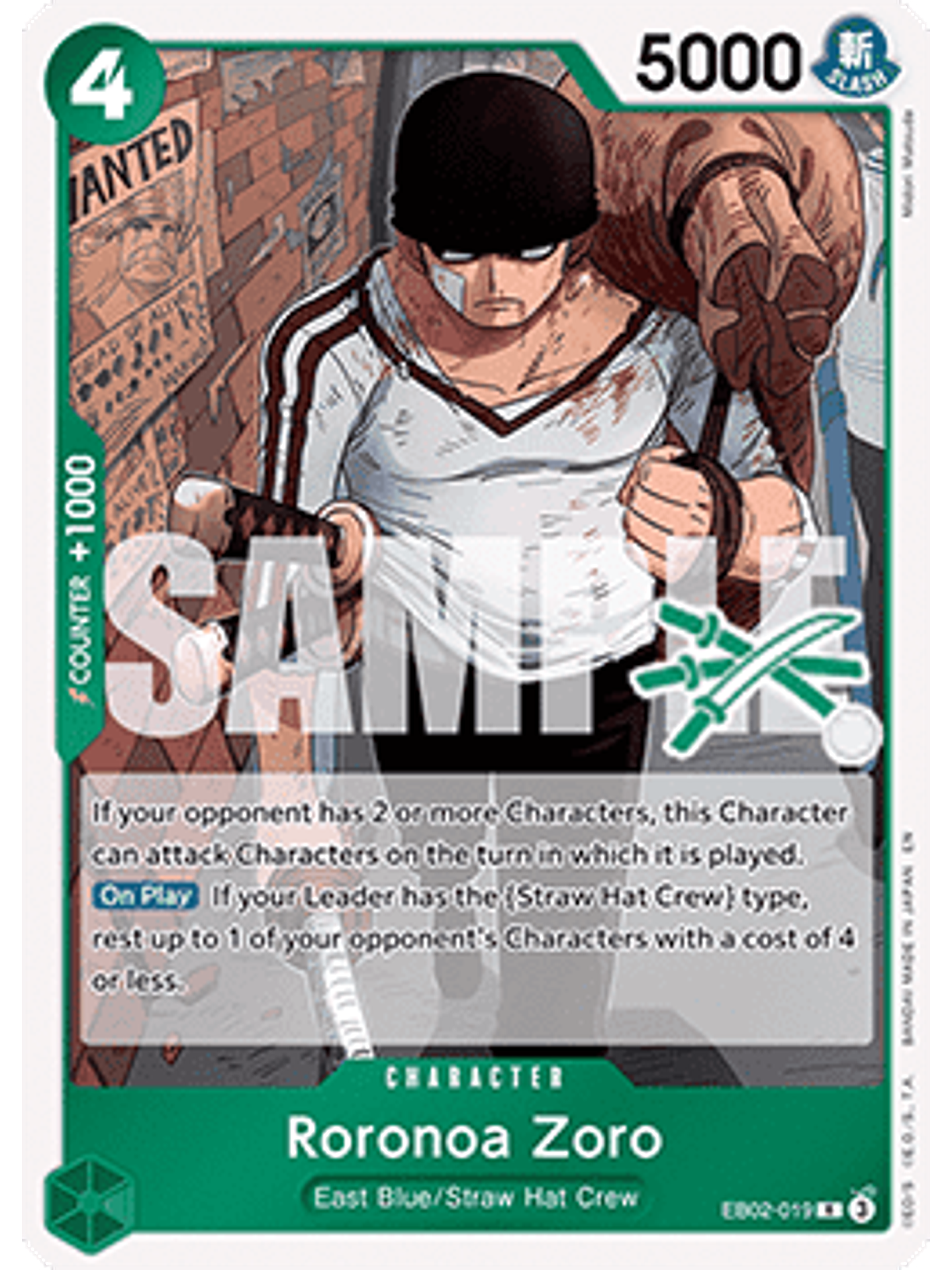 EB02-019 R Roronoa Zoro (Zoro Deck) 1