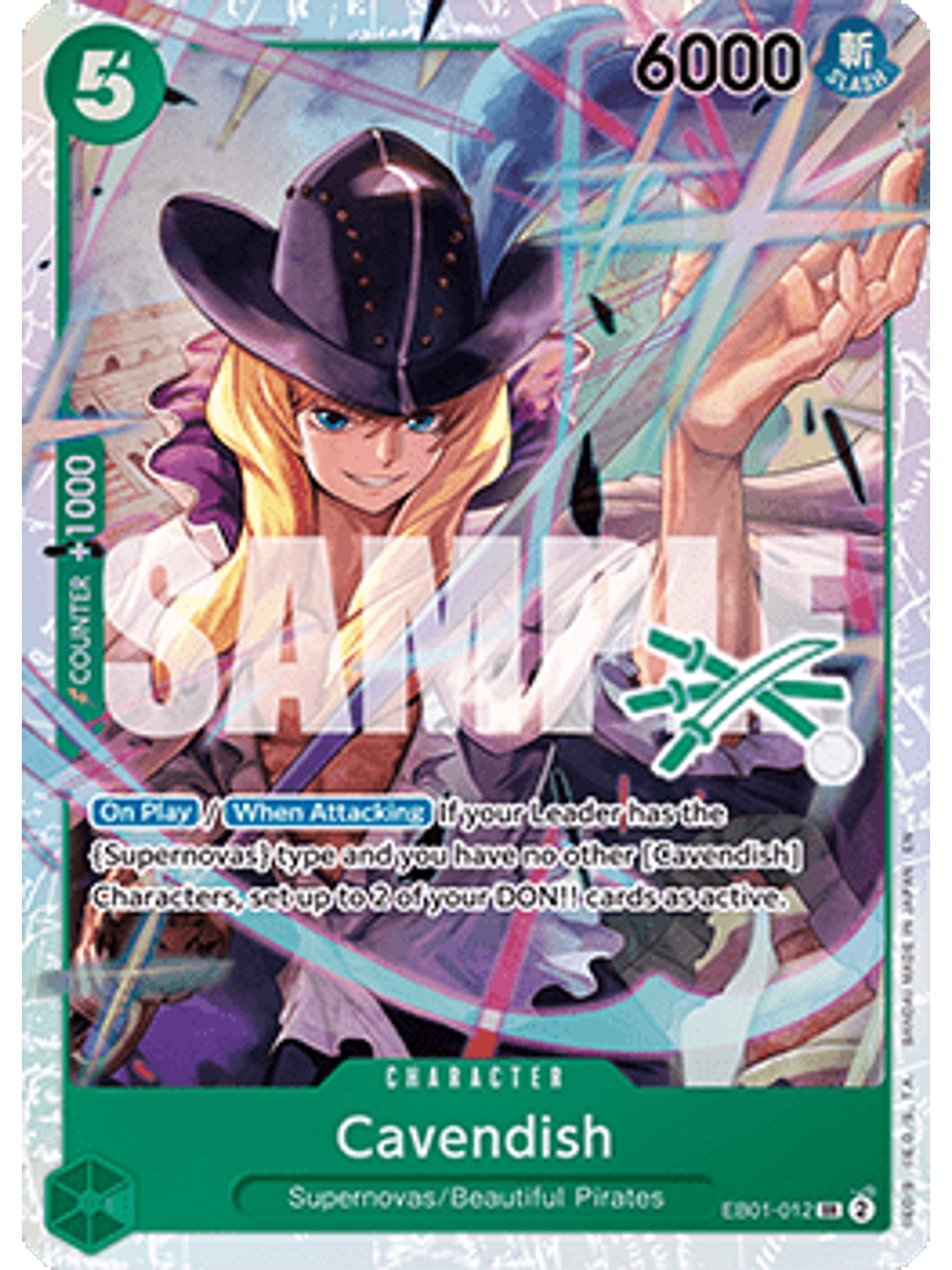 EB01-012 SR Cavendish (Zoro Deck) 1