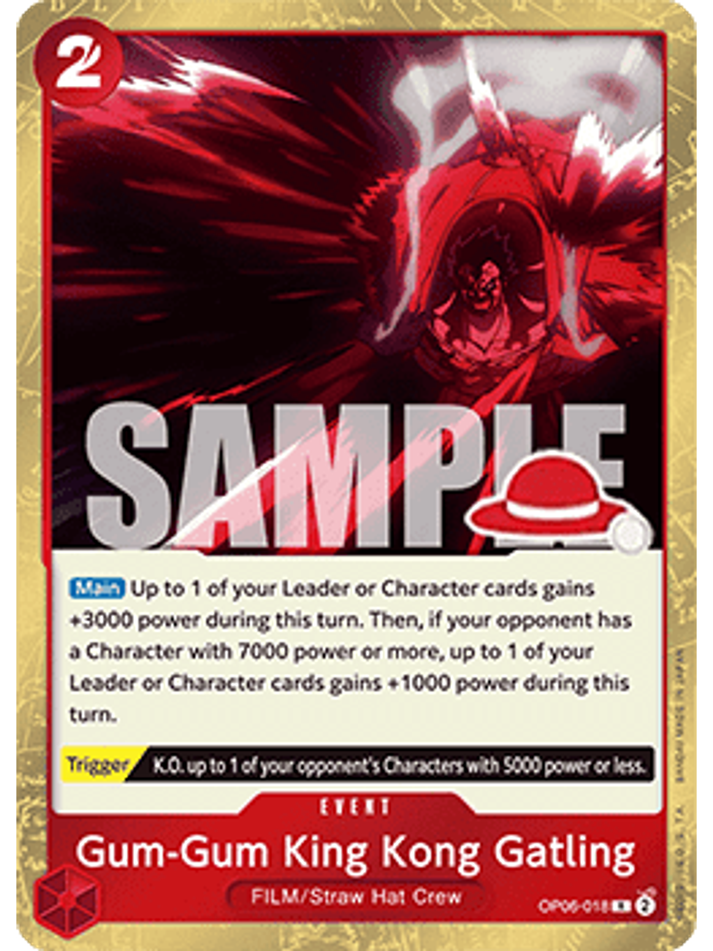 OP06-018 R Gum-Gum King Kong Gatling (Luffy Deck) 1