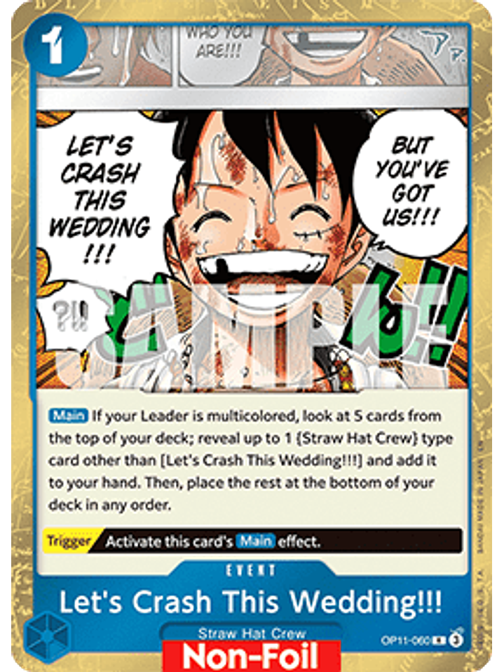 OP11-060 R Let's Crash This Wedding!!! (Nami Deck) 1