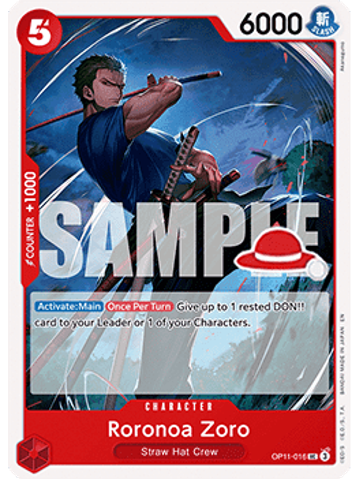 OP11-016 U Roronoa Zoro (Luffy Deck) 1