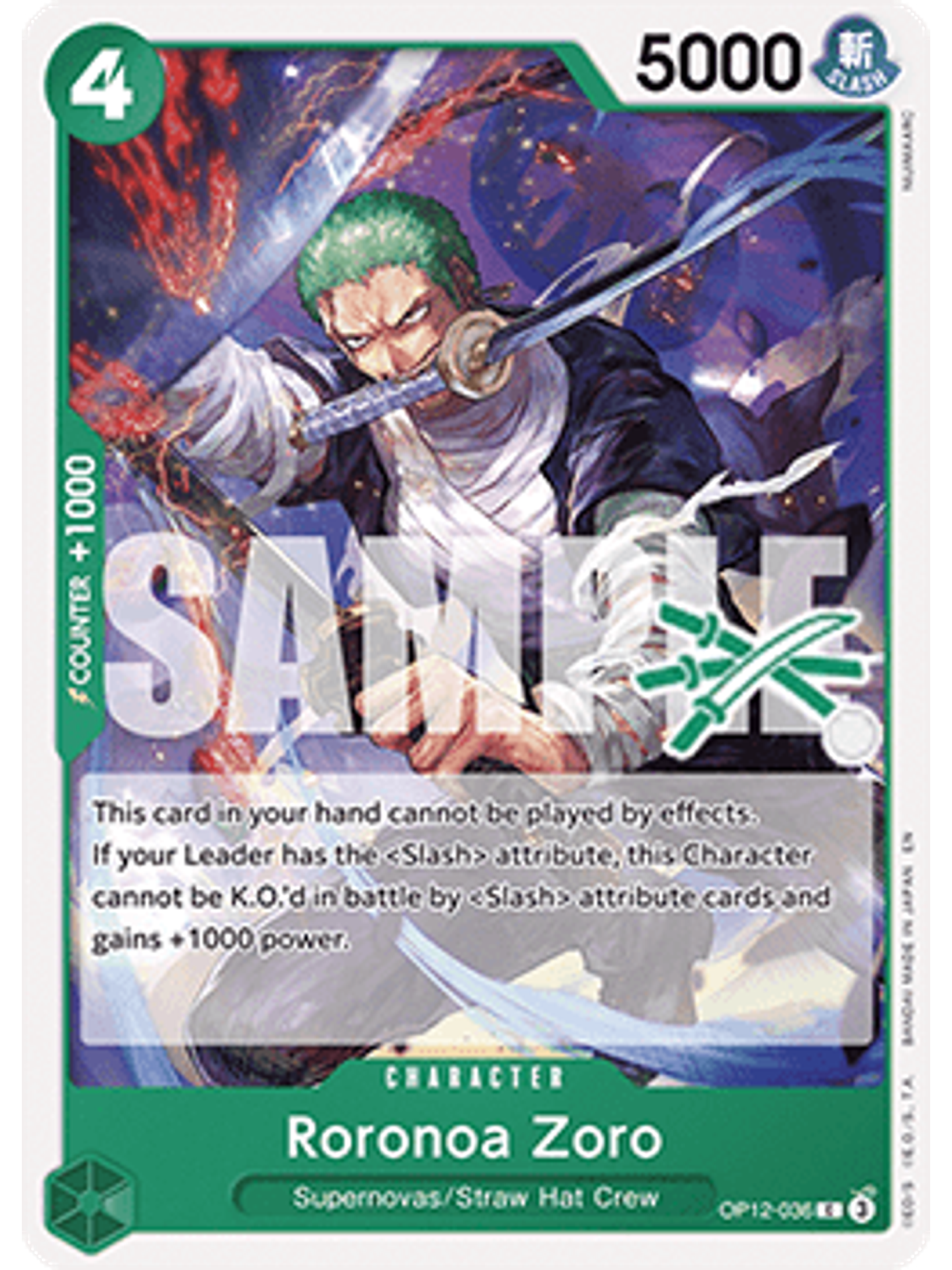 OP12-036 C Roronoa Zoro (Zoro Deck) 1