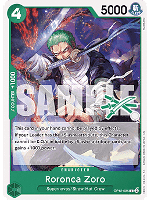 OP12-036 C Roronoa Zoro (Zoro Deck)