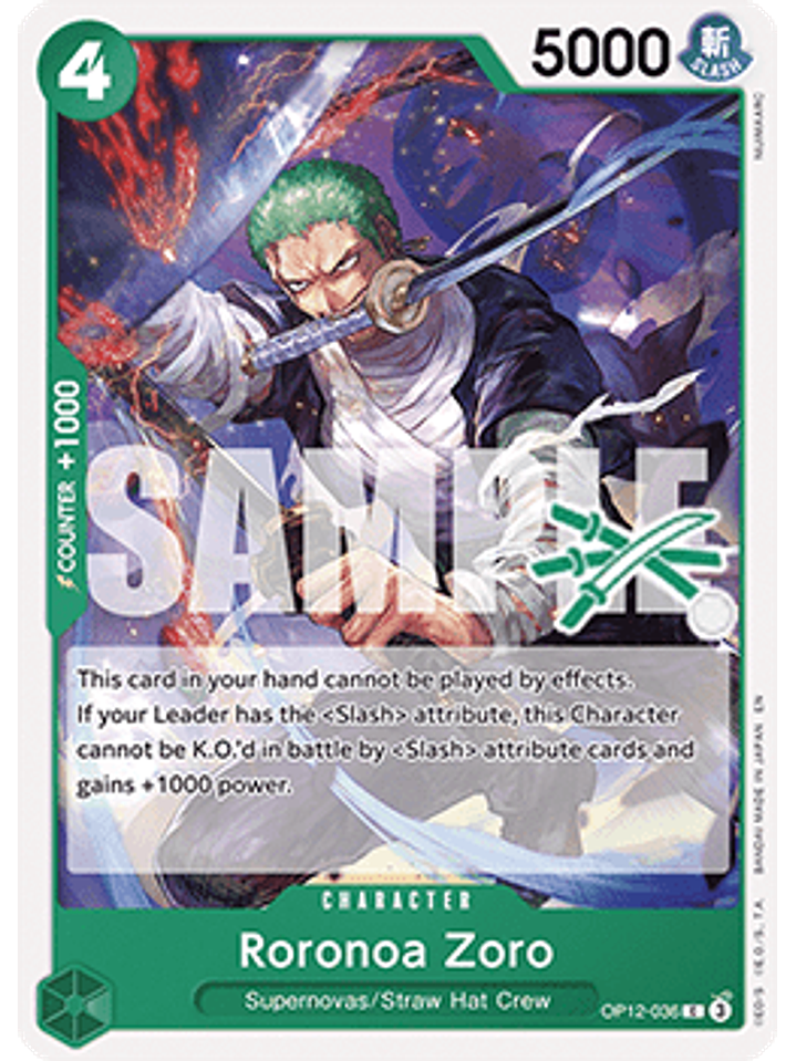OP12-036 C Roronoa Zoro (Zoro Deck) 1