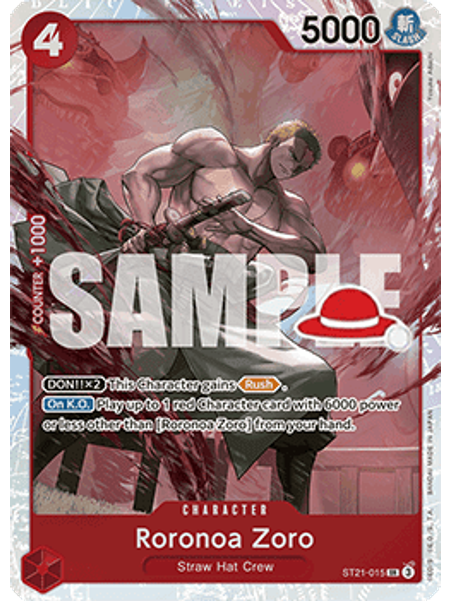 ST21-015 SR Roronoa Zoro (Luffy Deck) 1