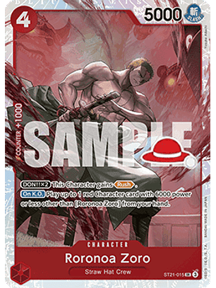 ST21-015 SR Roronoa Zoro (Luffy Deck)