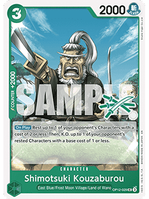 OP12-029 U Shimotsuki Kouzaburou (Zoro Deck)