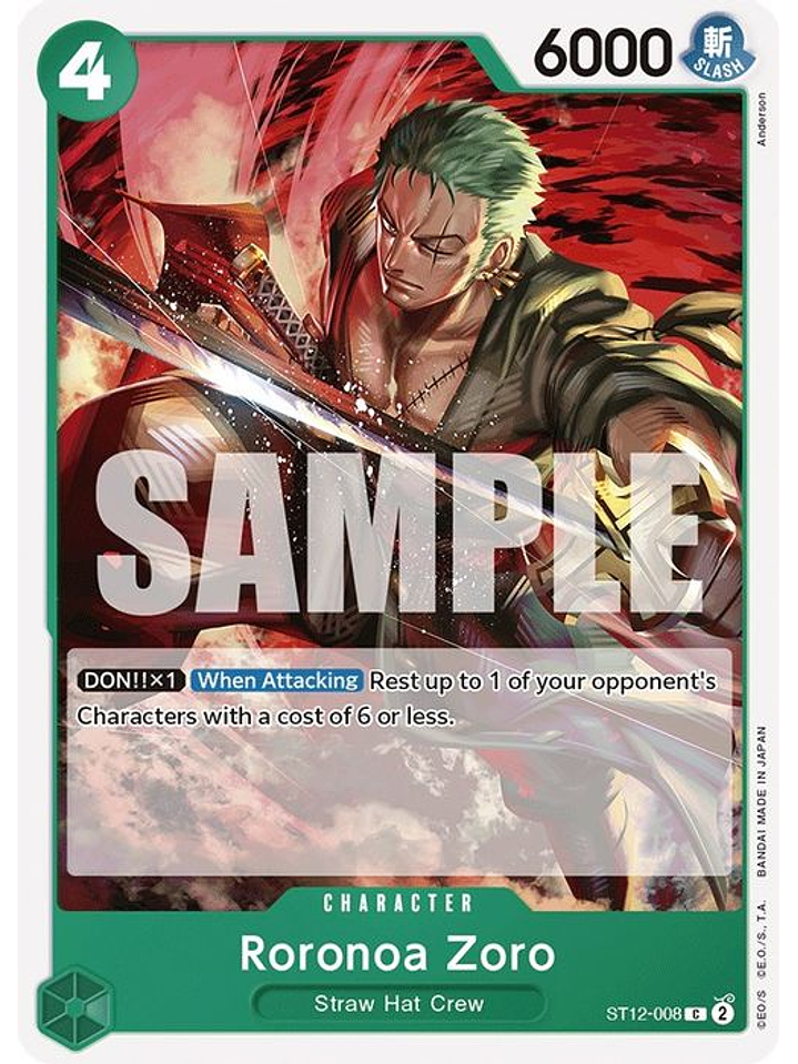ST12-008 C Roronoa Zoro (Zoro Deck) 1