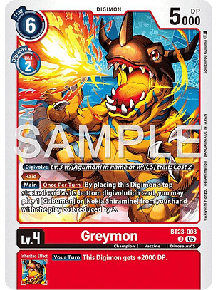 BT23-008 U Greymon