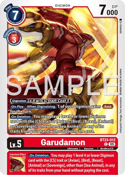 BT23-012 C Garudamon