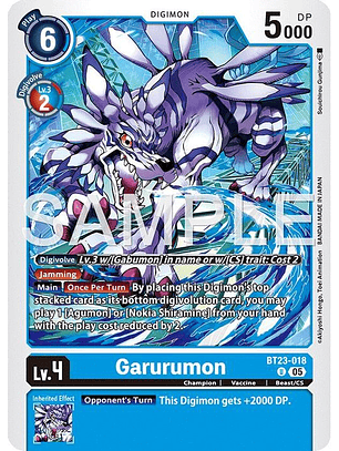 BT23-018 U Garurumon