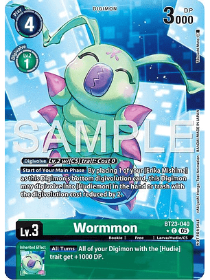 BT23-040 (Alternate Art) Wormmon