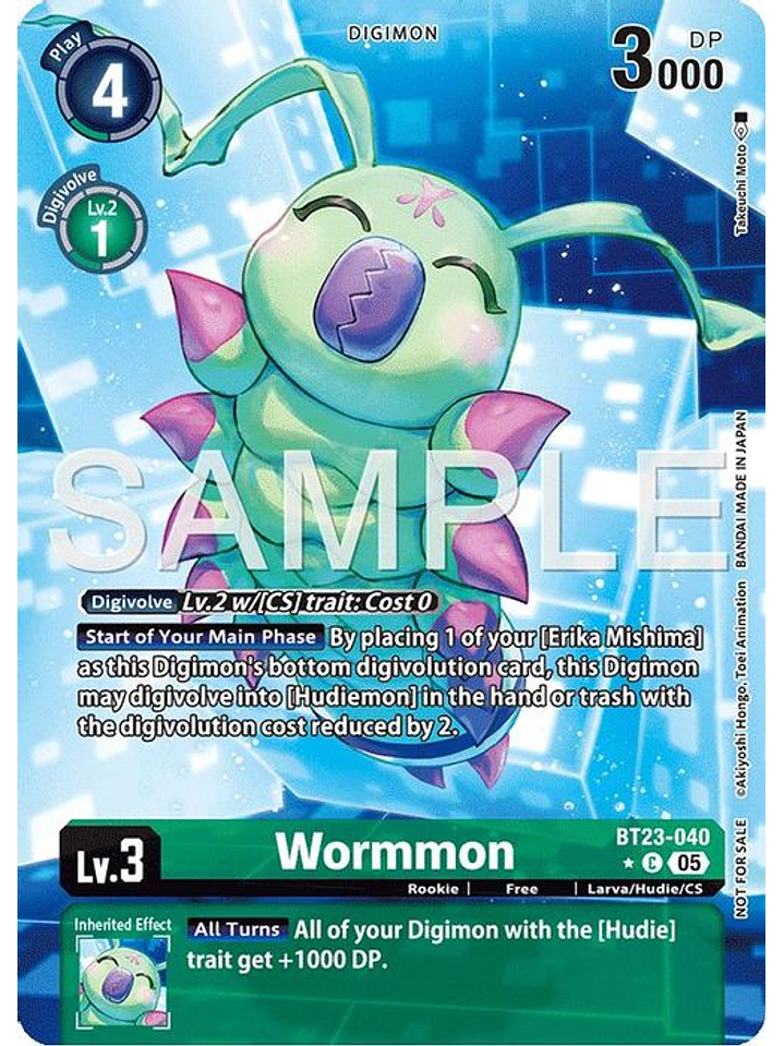 BT23-040 (Alternate Art) Wormmon 1