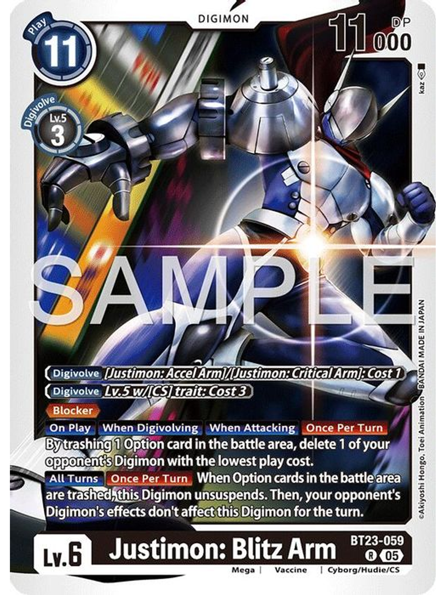 BT23-059 R Justimon: Blitz Arm 1