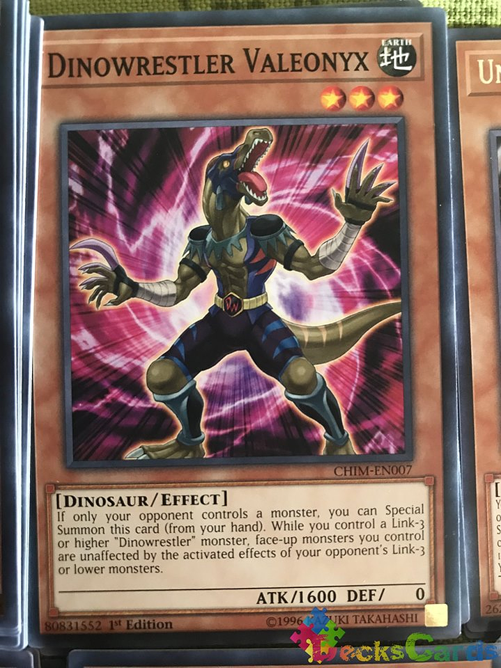 Dinowrestler Valeonyx - CHIM-EN007 - Common 1st Edition 2