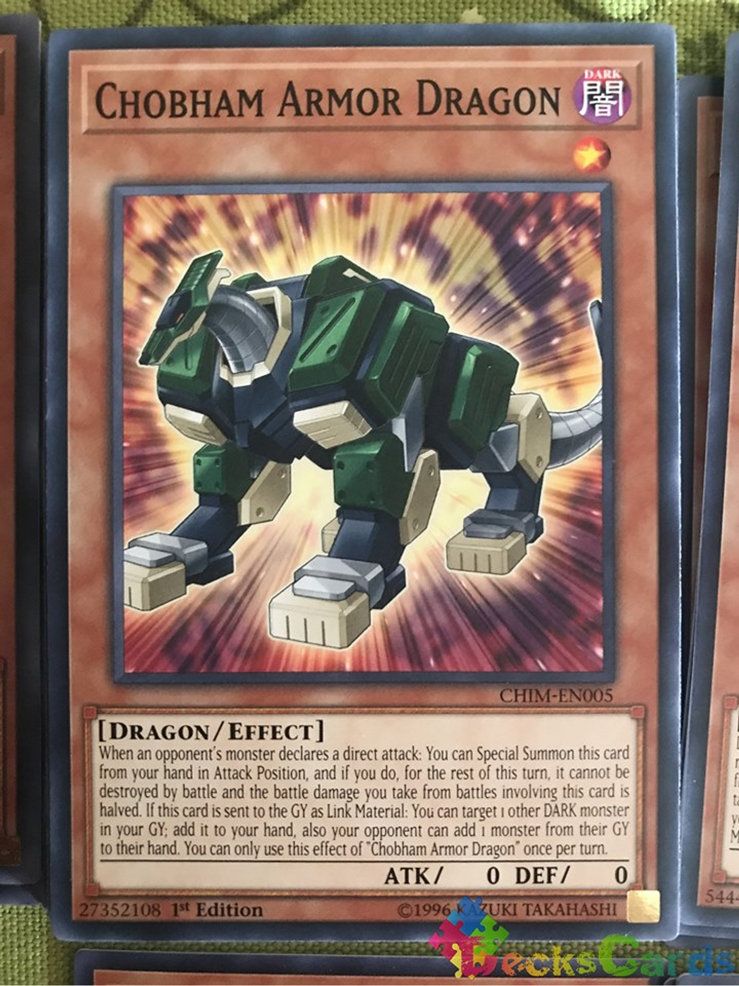 Chobham Armor Dragon - CHIM-EN005 - Common 1st Edition 2