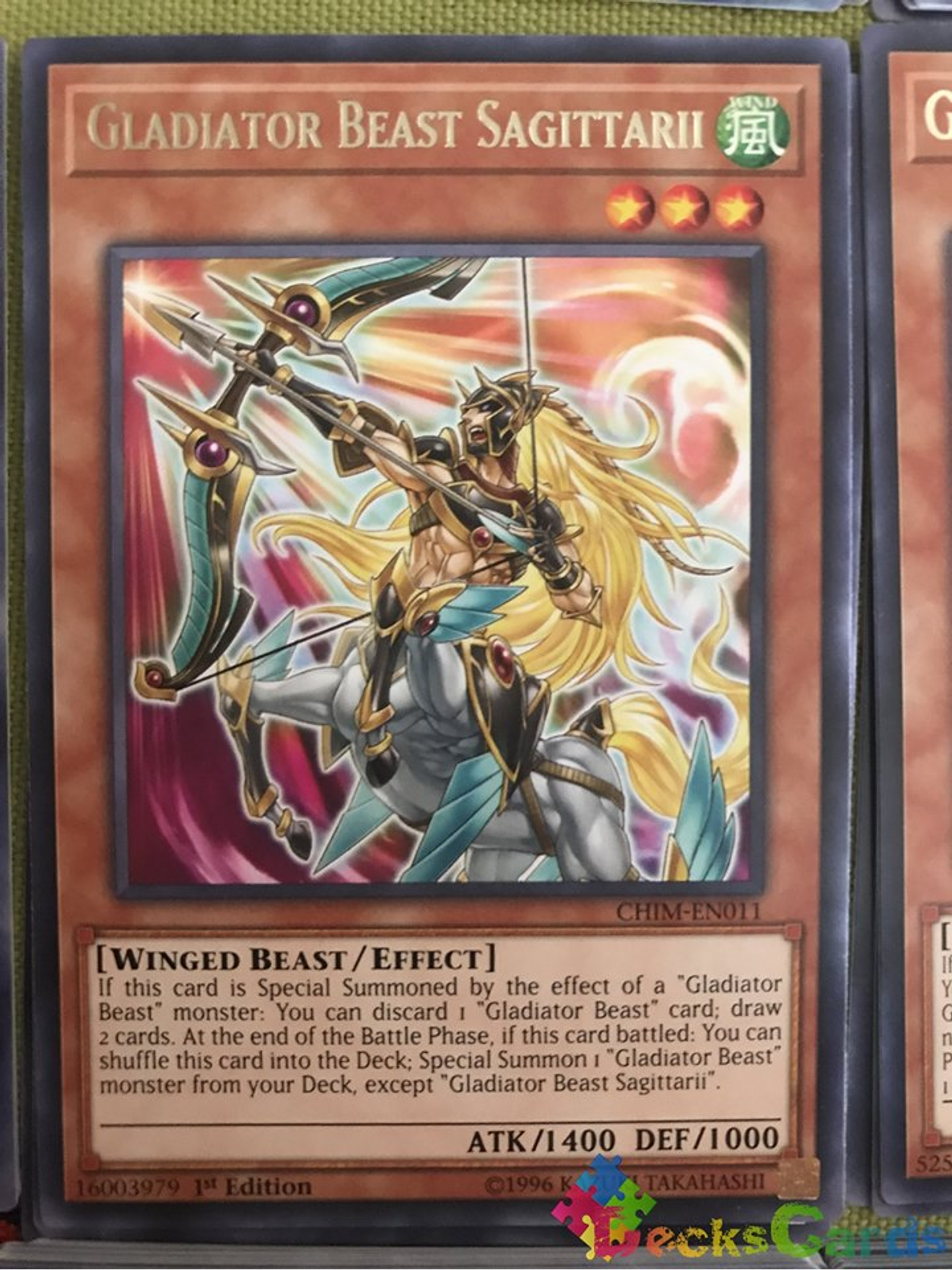 Gladiator Beast Sagittarii - CHIM-EN011 - Rare 1st Edition 2
