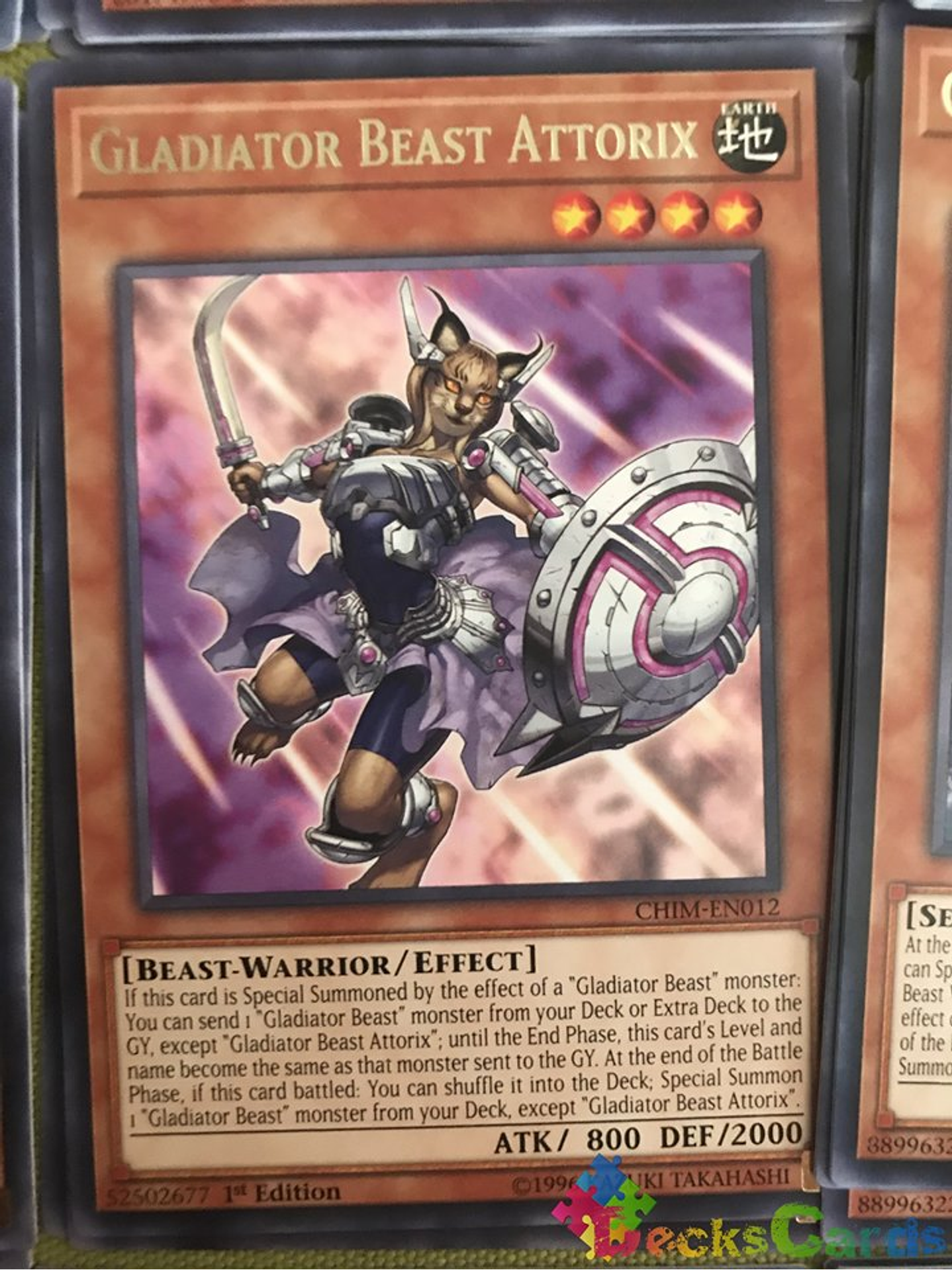 Gladiator Beast Attorix - CHIM-EN012 - Rare 1st Edition 1