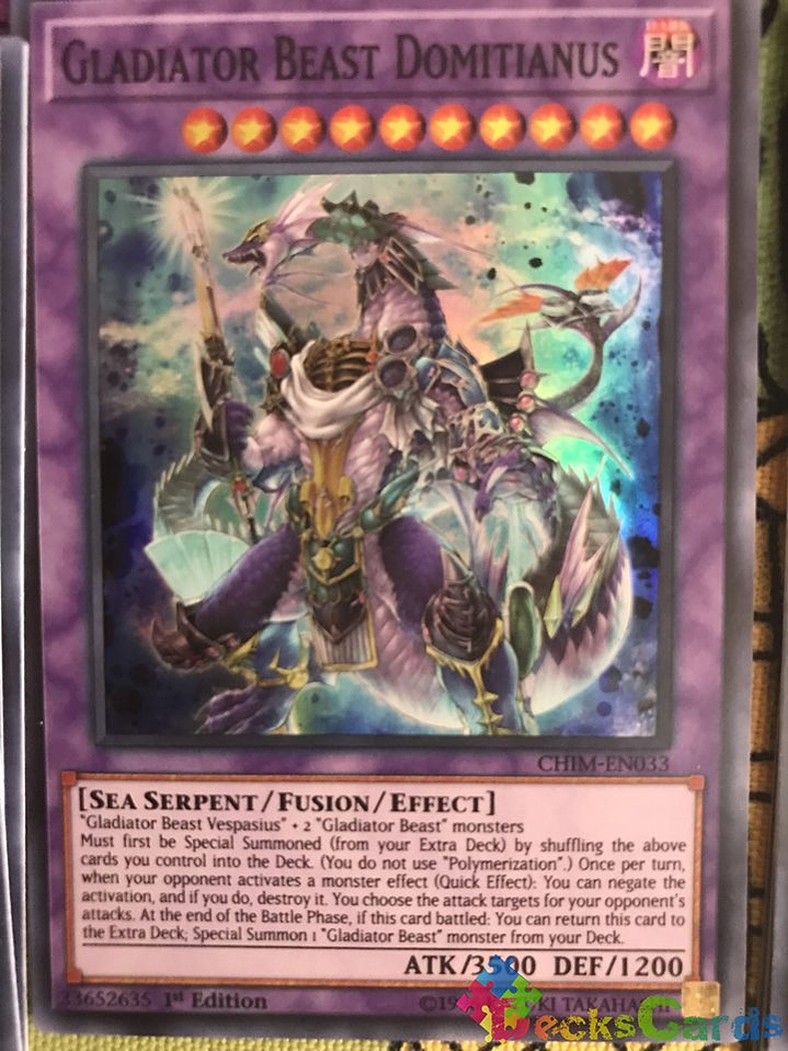 Gladiator Beast Domitianus - CHIM-EN033 - Super Rare 1st Edition 1