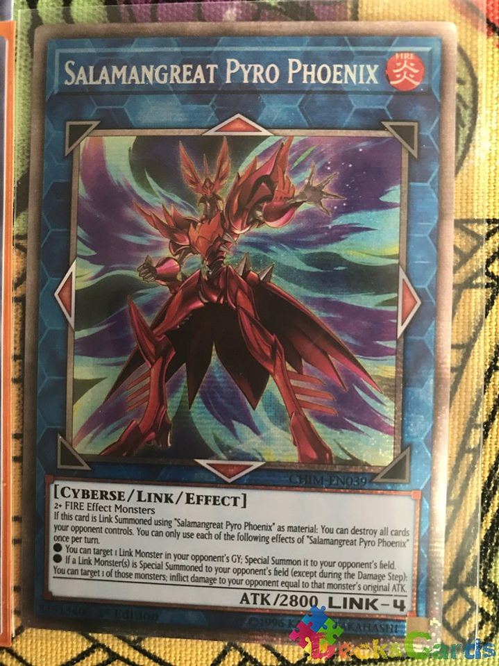 Salamangreat Pyro Phoenix - CHIM-EN039 - Prismatic Secret Rare 1st Edition 1