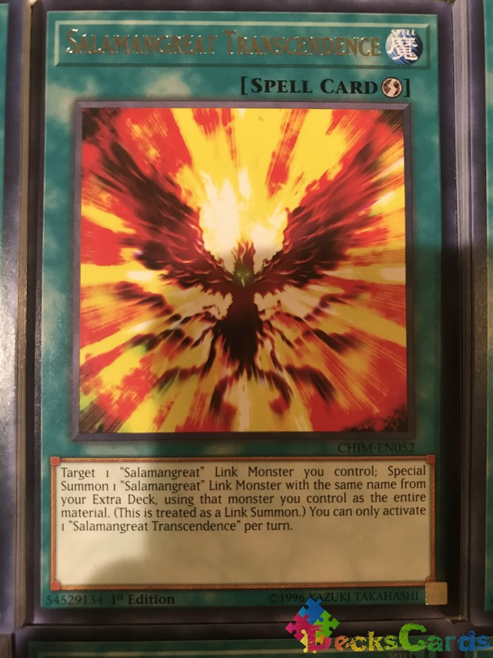 Salamangreat Transcendence - CHIM-EN052 - Rare 1st Edition 2
