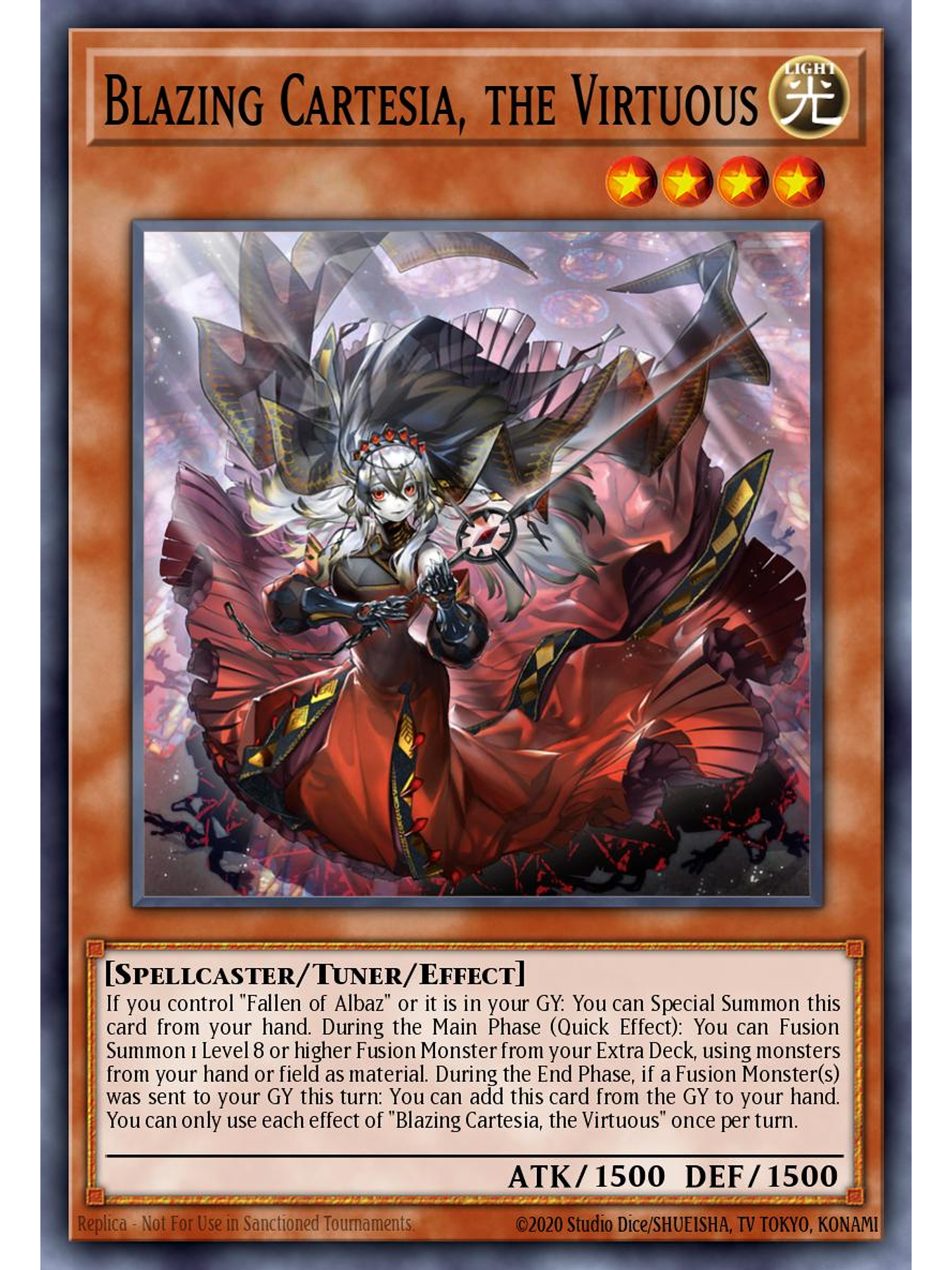 Blazing Cartesia, the Virtuous - CH01-EN004 - Ultra Rare 1st Edition 1