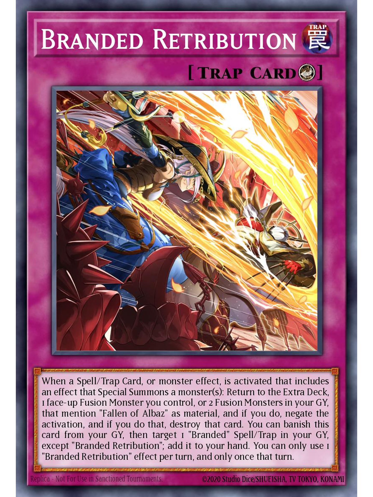 Branded Retribution - CH01-EN034 - Ultra Rare 1st Edition 1