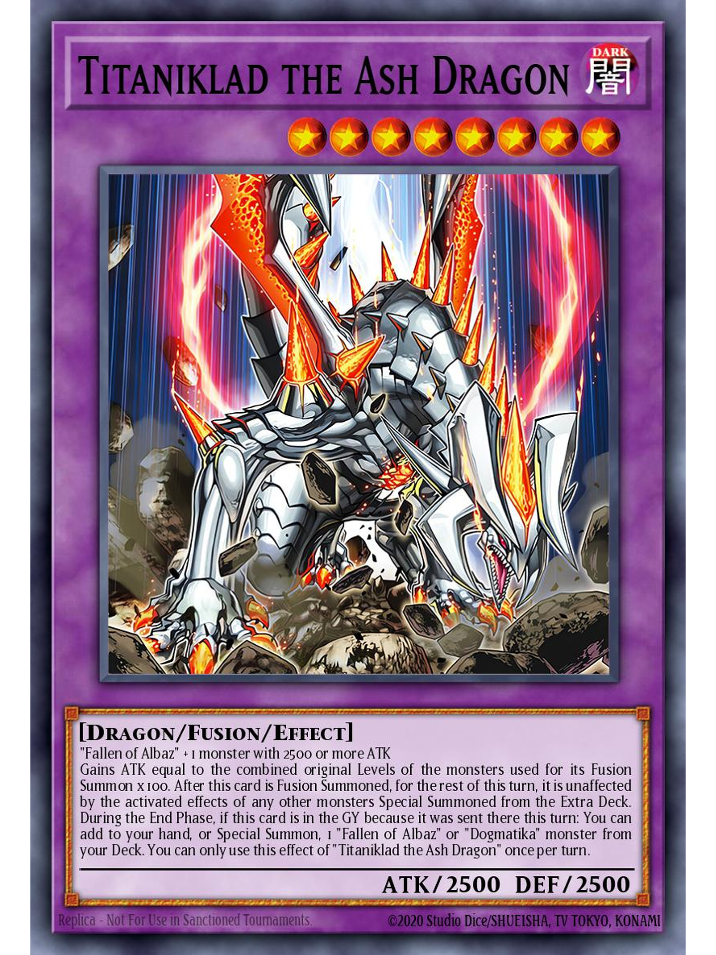 Titaniklad the Ash Dragon - CH01-EN046 - Ultra Rare 1st Edition 1